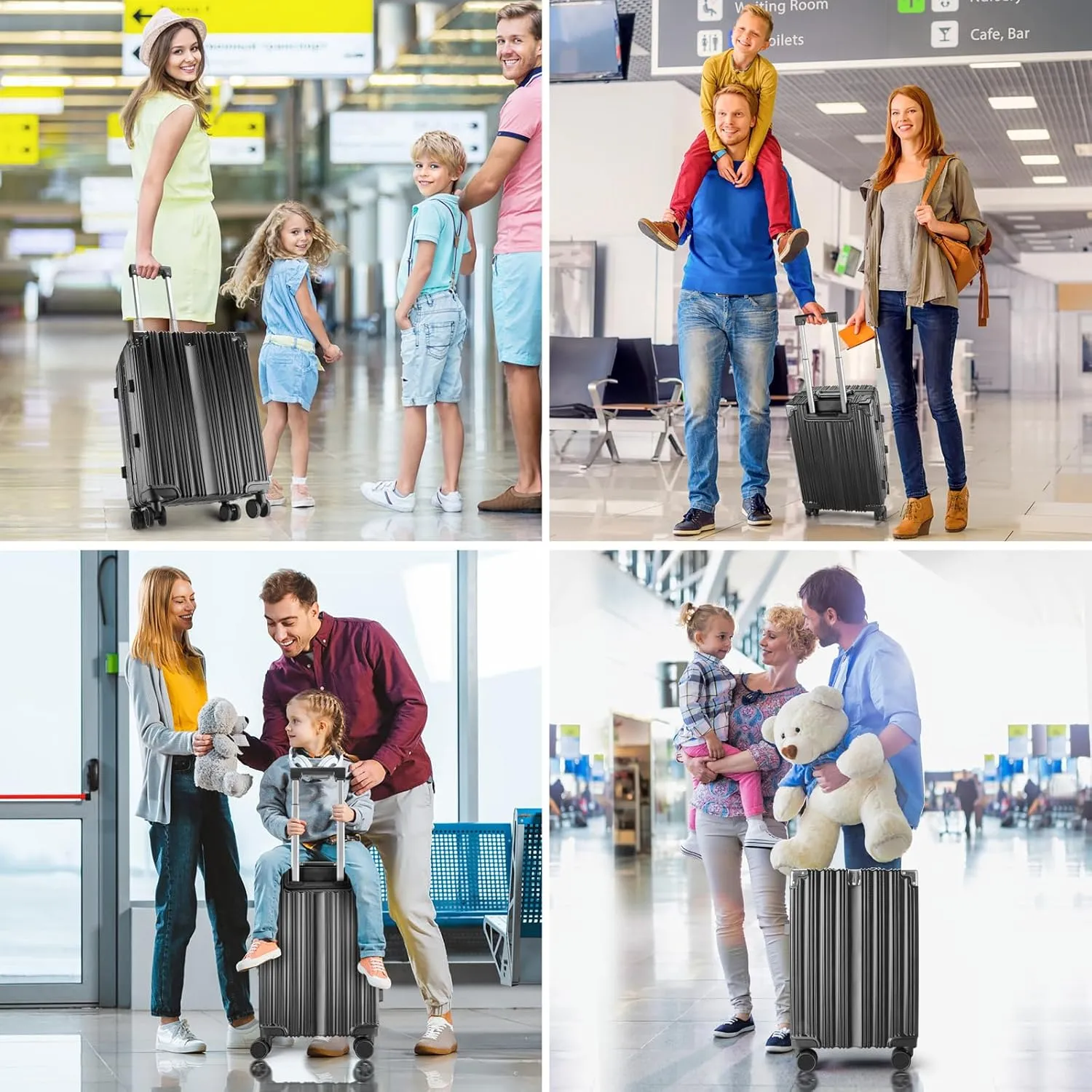 Zipperless Luggage | 20 Inch Airline Approved | TSA Lock, Scratch-Proof Hardshell & Silent Wheels | Lightweight Carry-On for Business Travel (Black)