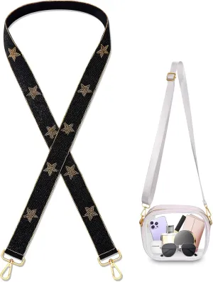 ZOLEAROPY Game Day Beaded Purse Strap Stadium Football University College Star Bag Strap Accessory Game Day Clear Crossbody